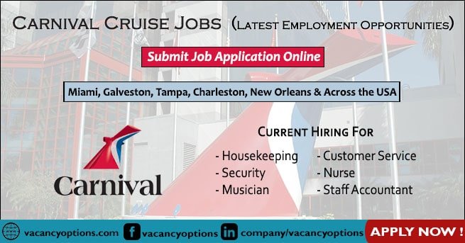 carnival cruises job vacancies